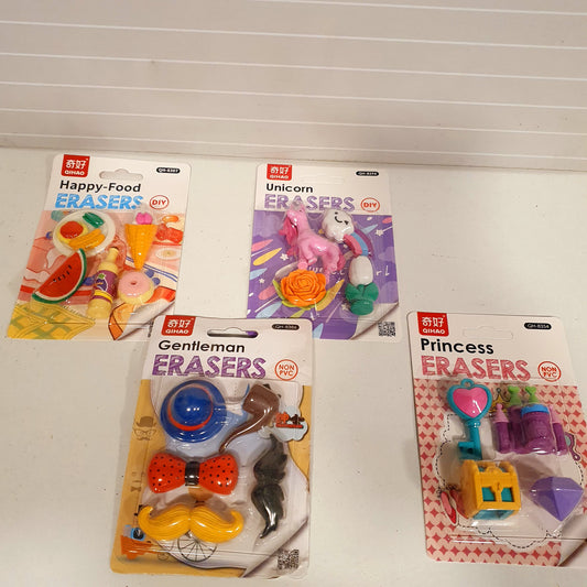 12 Pcs Fruit Style 3d Eraser Pack 41115