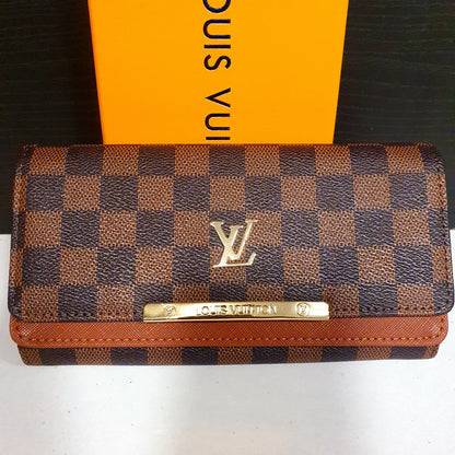 Wheat Grid Long Wallet LV Wallet