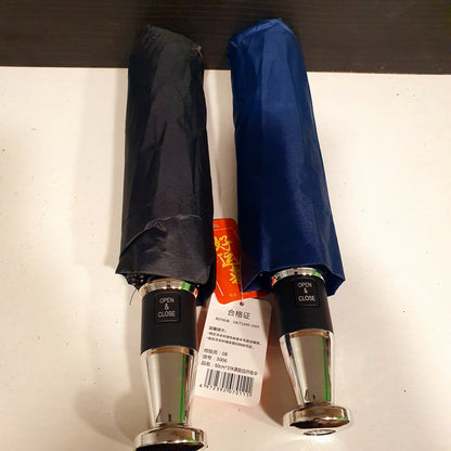 Silver Chrome Handle Traveling Umbrella 31750