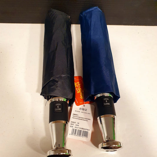Silver Chrome Handle Traveling Umbrella 31750