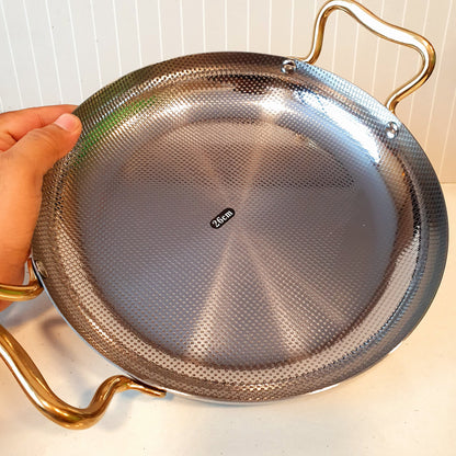 Karahi Stainless Steel with golden Handle 21880