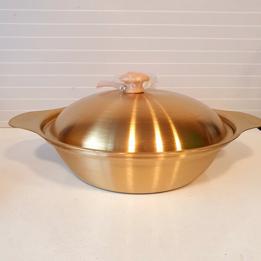 Golden Serving Bowl with Golden Lid 3256