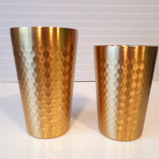 Golden  Hand Hammered Glass 31710