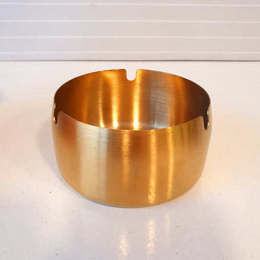 Stainless Steel Golden Metal Ashtray 32620
