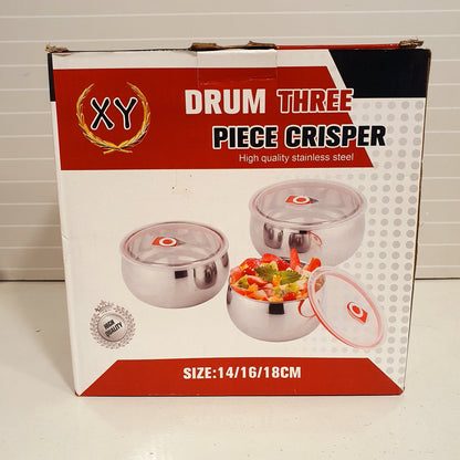 3 piece Set Stainless Airtight Steel Pot 101800
