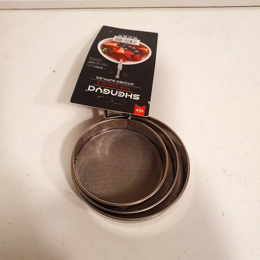 Silver Fine Mesh Strainer  Set 21400