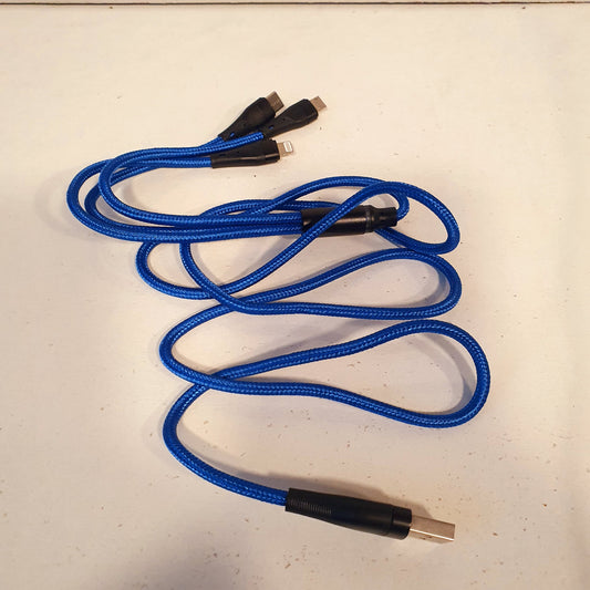 3 in 1  iphone android type c charging cable