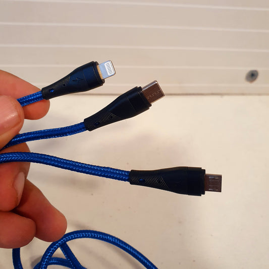 3 in 1  iphone android type c charging cable