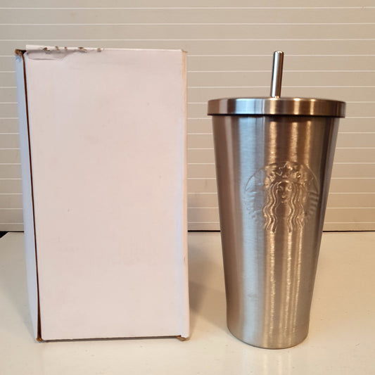Stainless Steel Glass with Straw 32400
