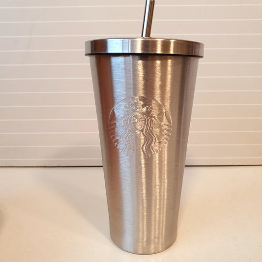 Stainless Steel Glass with Straw 32400
