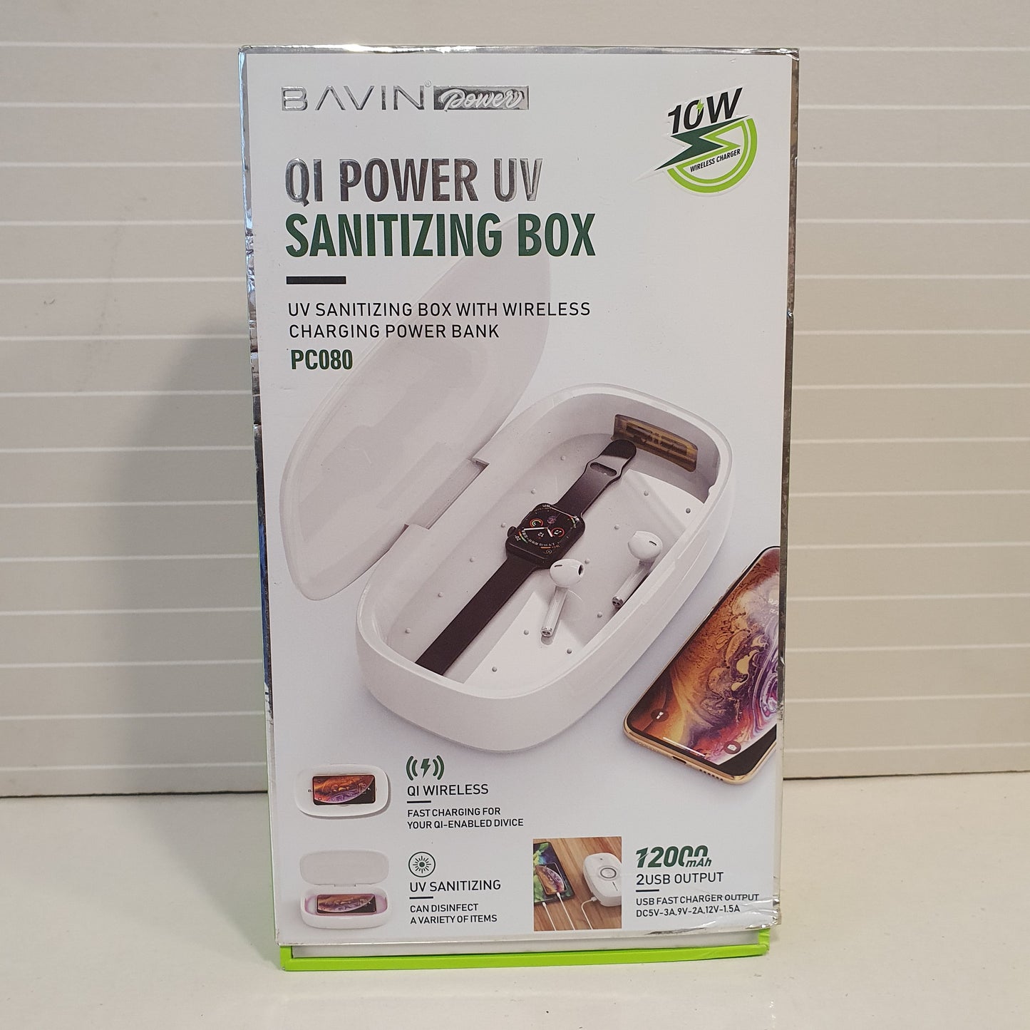 Wireless charger with powerbank and Sanitizing Box All in 1 UV 61550