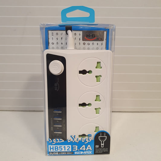 3.4A HB512 Power Socket with USB 61600