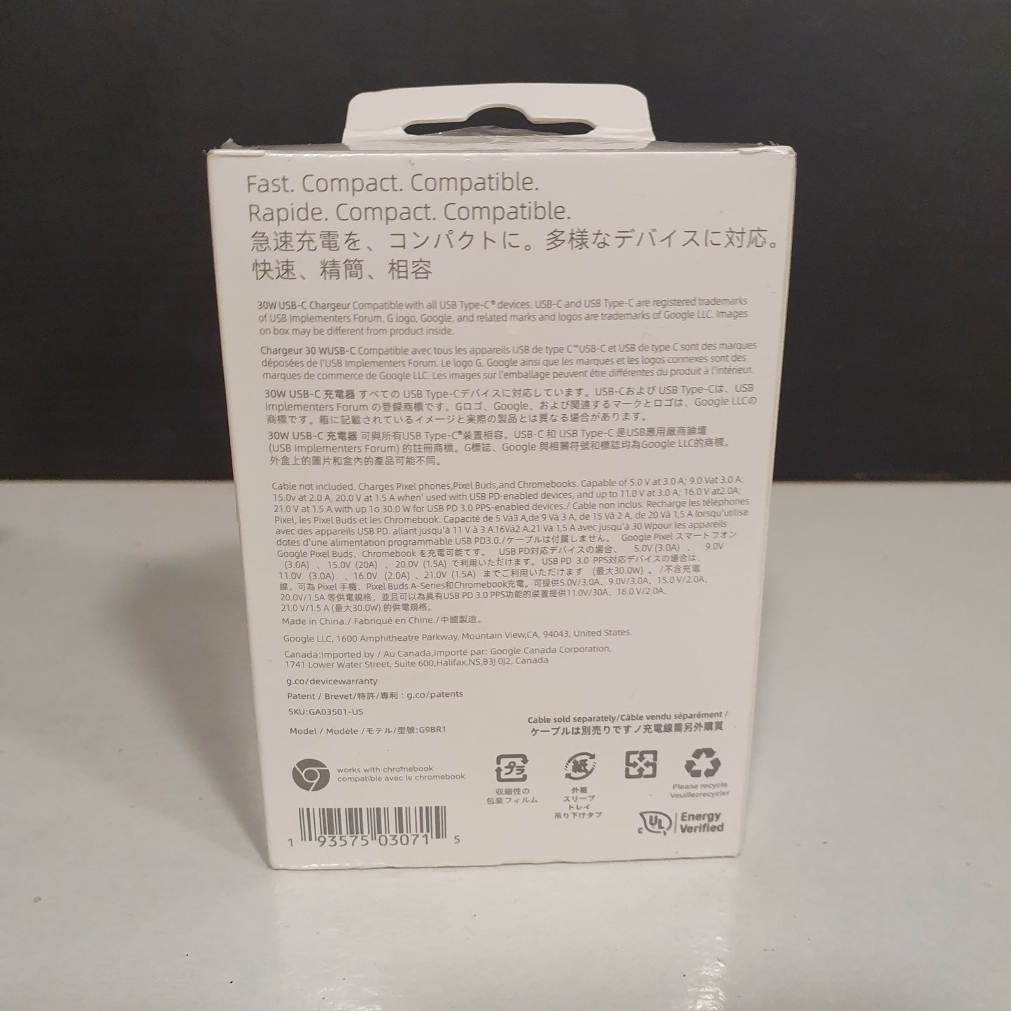 30w USB-C Charger White  22530