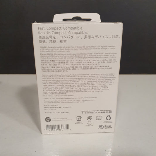 30w USB-C Charger White  22530