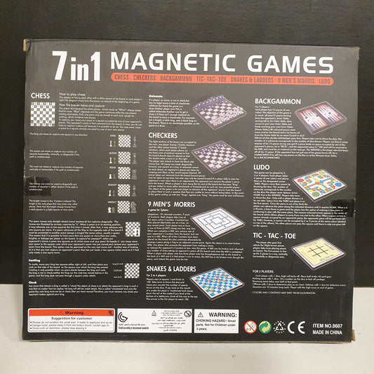 7 in 1 Magnetic Games Clear Chess 31430