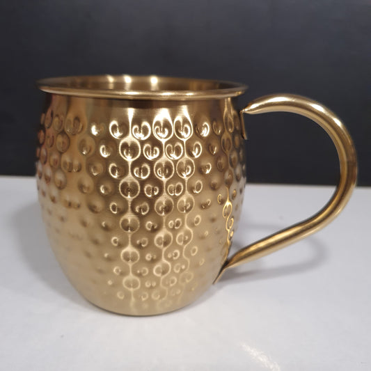 Hand Hammered Style Golden jar Glass 32700