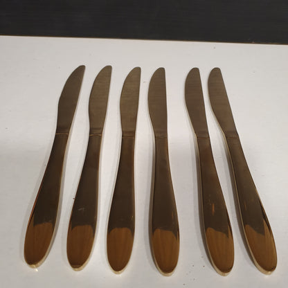 6 Pcs Golden Butter Knife Set 31550