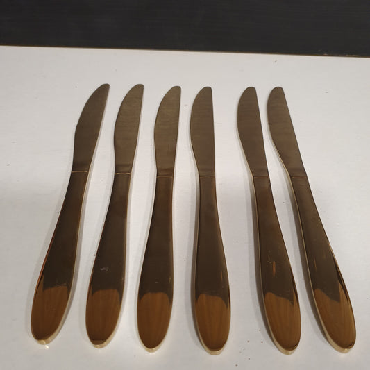 6 Pcs Golden Butter Knife Set 31550