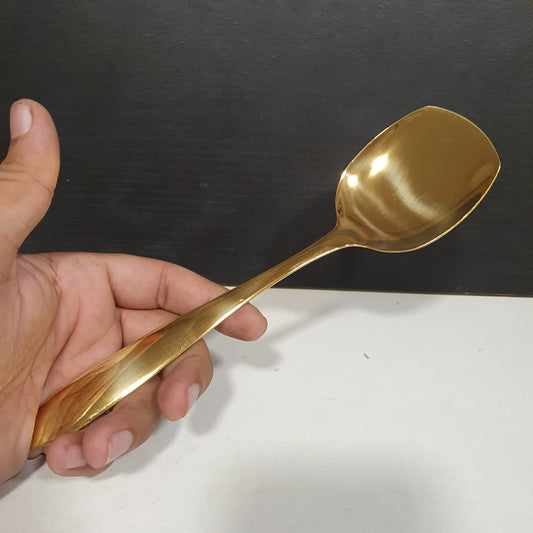 Golden Serving Spoon Plain