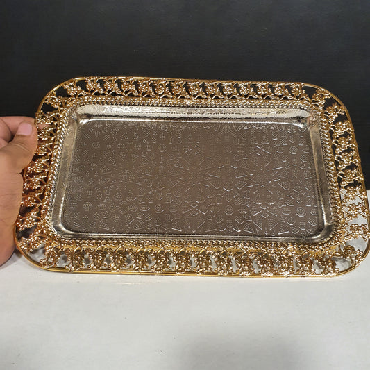 Silver Golden Serving Dish 21180