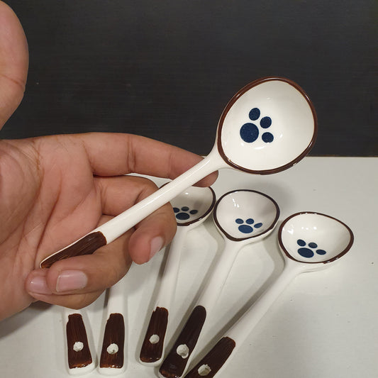 6 Pcs White Spoon Set 61180