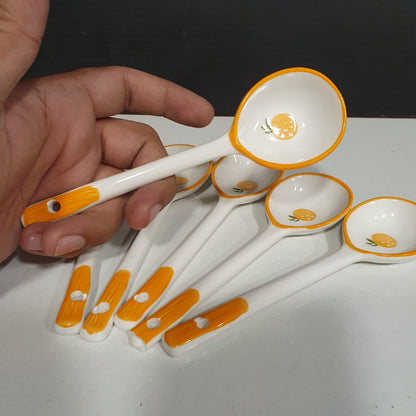 6 Pcs White Spoon Set 61180