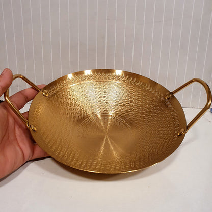 Honeycomb Style Golden Karahi 61170