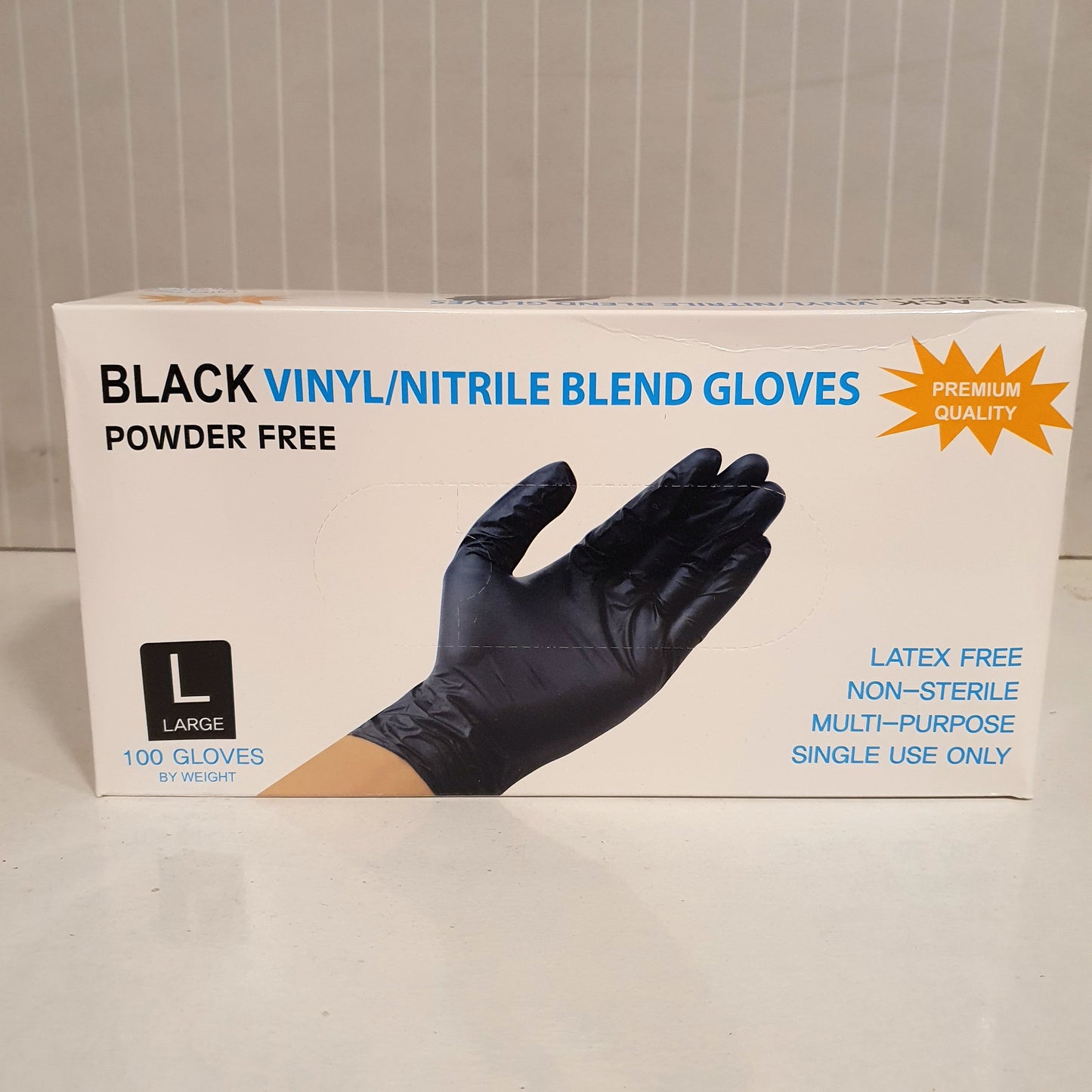 Black Vinyl Nitrile Blend Gloves Powder Free Gloves Pack 21900