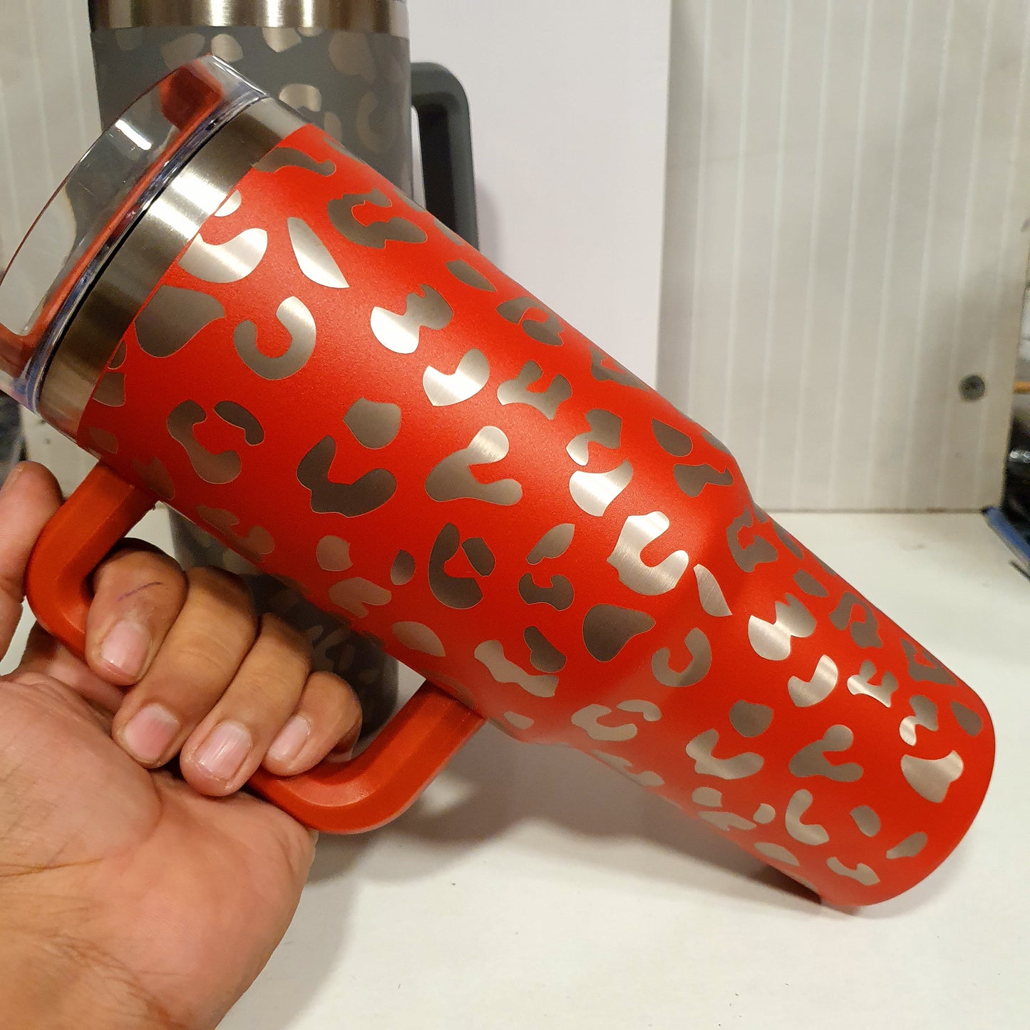 Leopard Print Stainless Steel Tumbler Insulated Big Size 21400