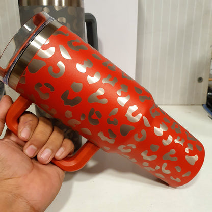 Leopard Print Stainless Steel Tumbler Insulated Big Size 21400