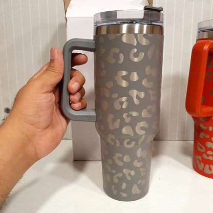 Leopard Print Stainless Steel Tumbler Insulated Big Size 21400