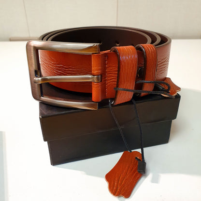 Premium Quality Leather Belt Textured Style Black Brown and Tan 1373