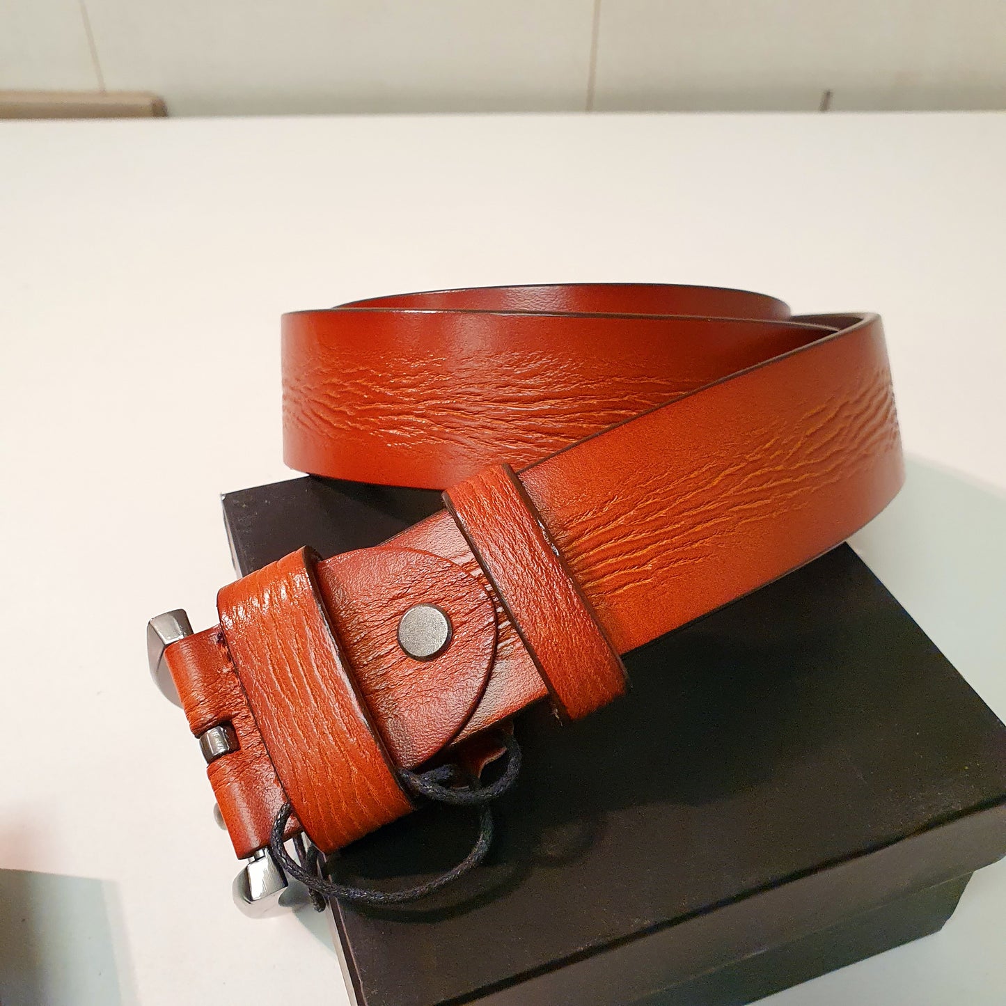Premium Quality Leather Belt Textured Style Black Brown and Tan 1373