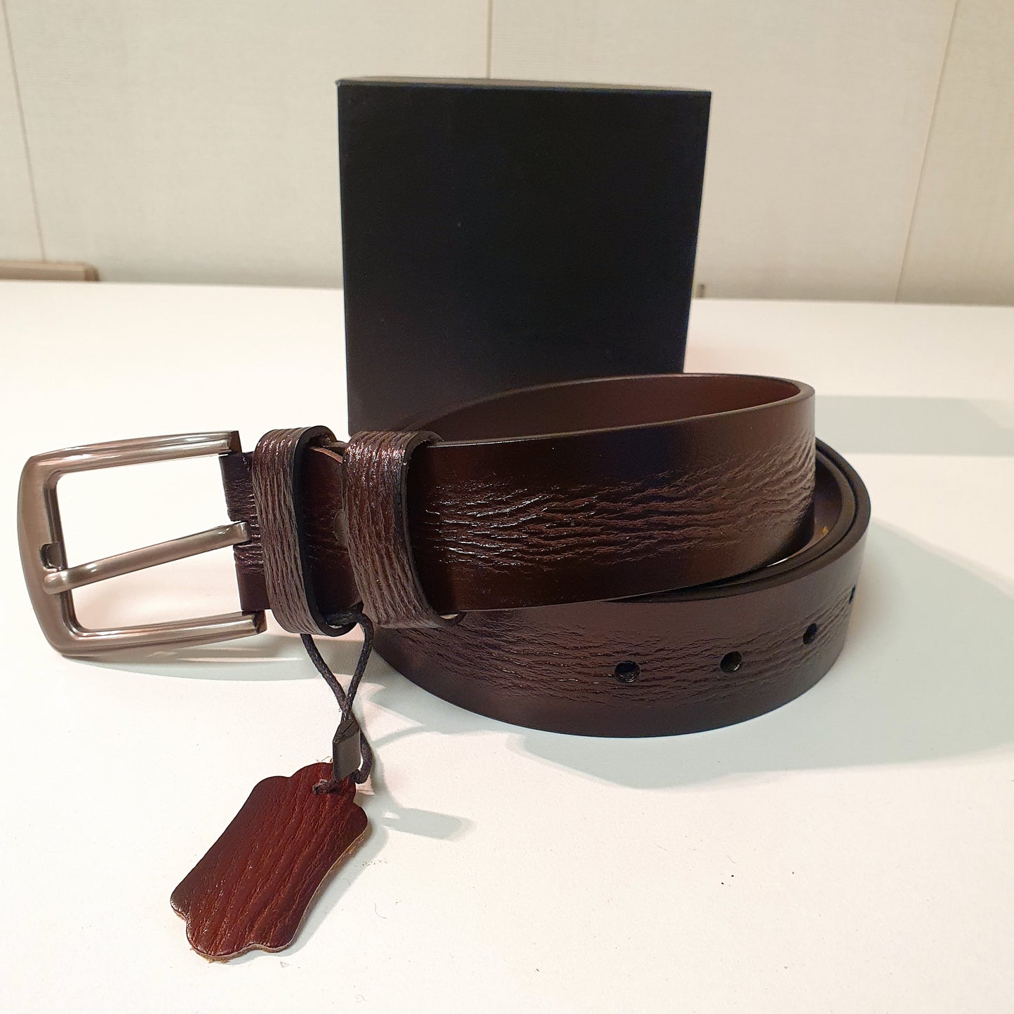 Premium Quality Leather Belt Textured Style Black Brown and Tan 1373