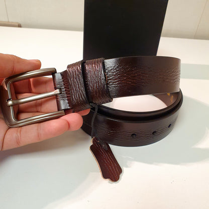 Premium Quality Leather Belt Textured Style Black Brown and Tan 1373