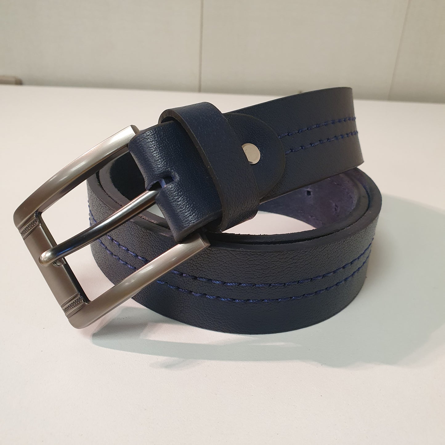 4 Colors Leather Stitched Style Belt 9335