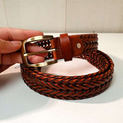 Woven braided Leather Belt 9366