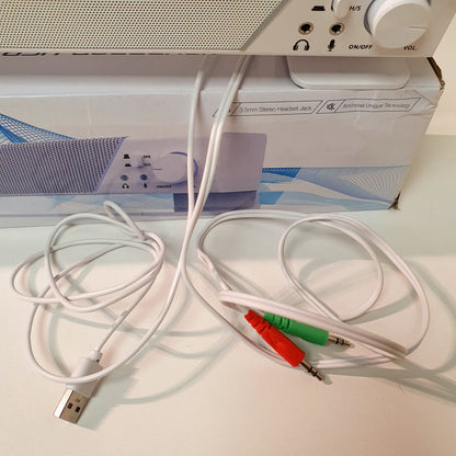 White Soundbar USB Speaker, 52650