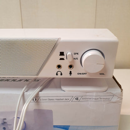 White Soundbar USB Speaker, 52650