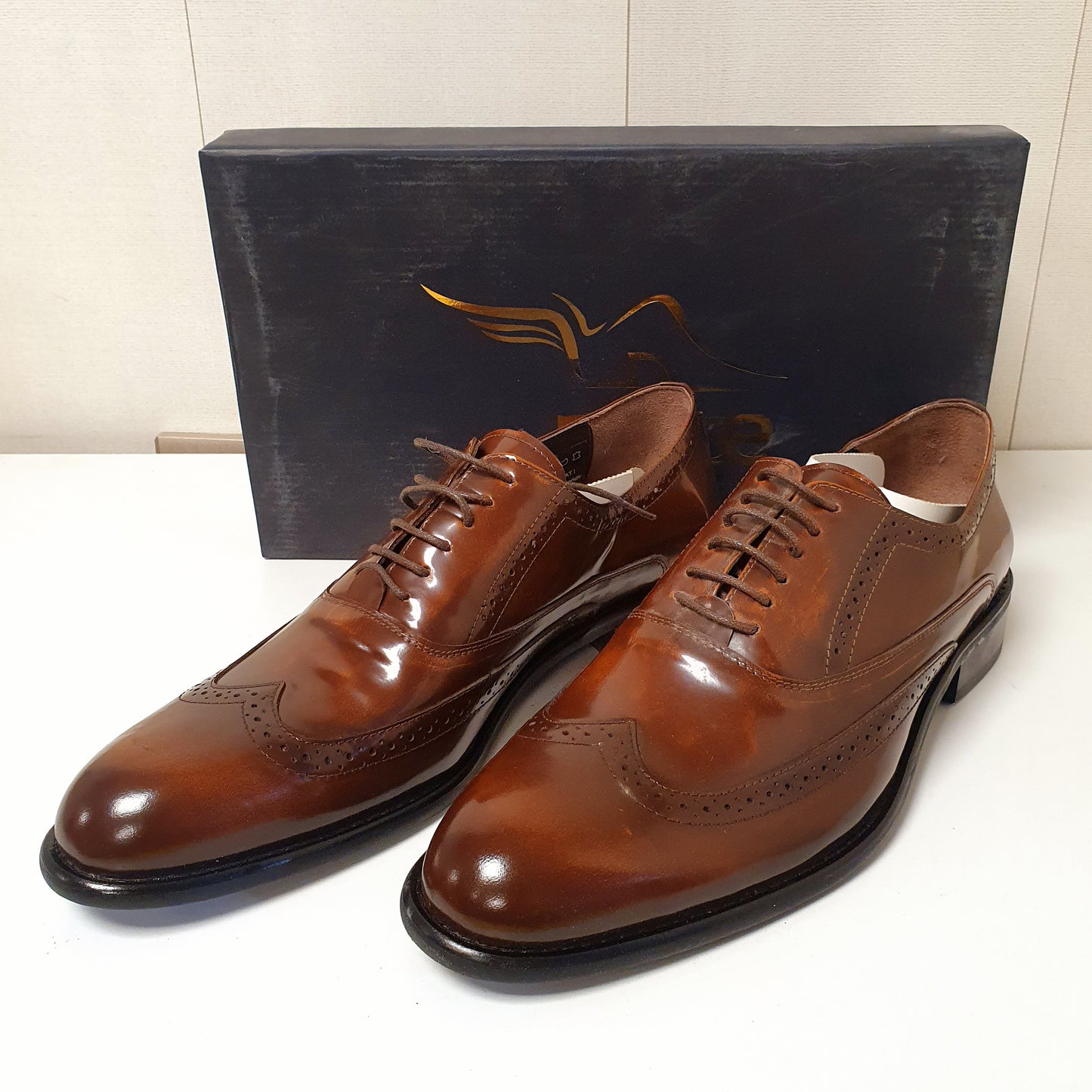 Vintage Classic Mens Nukte Hand Made Leather Shoes Art # 0015