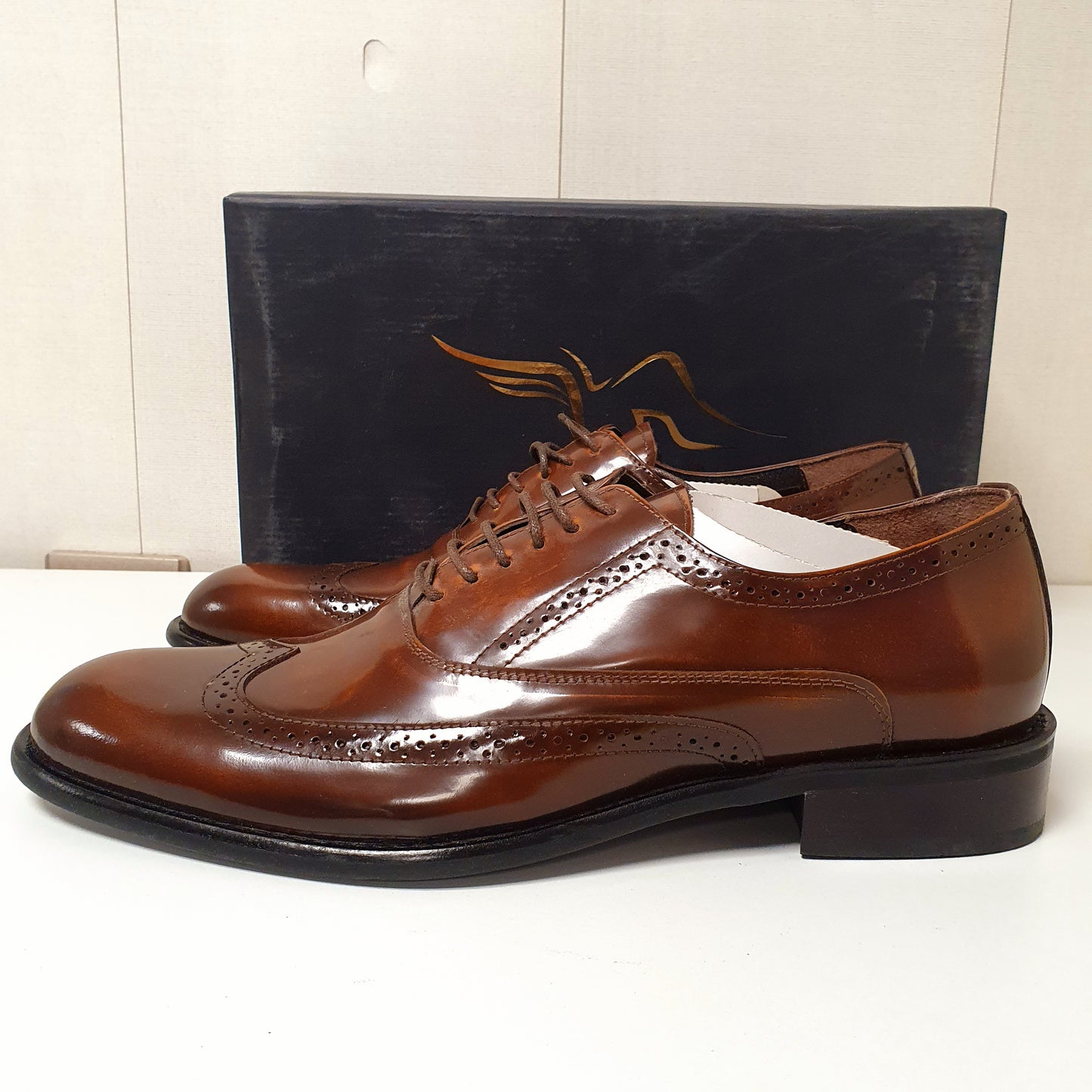 Vintage Classic Mens Nukte Hand Made Leather Shoes Art # 0015