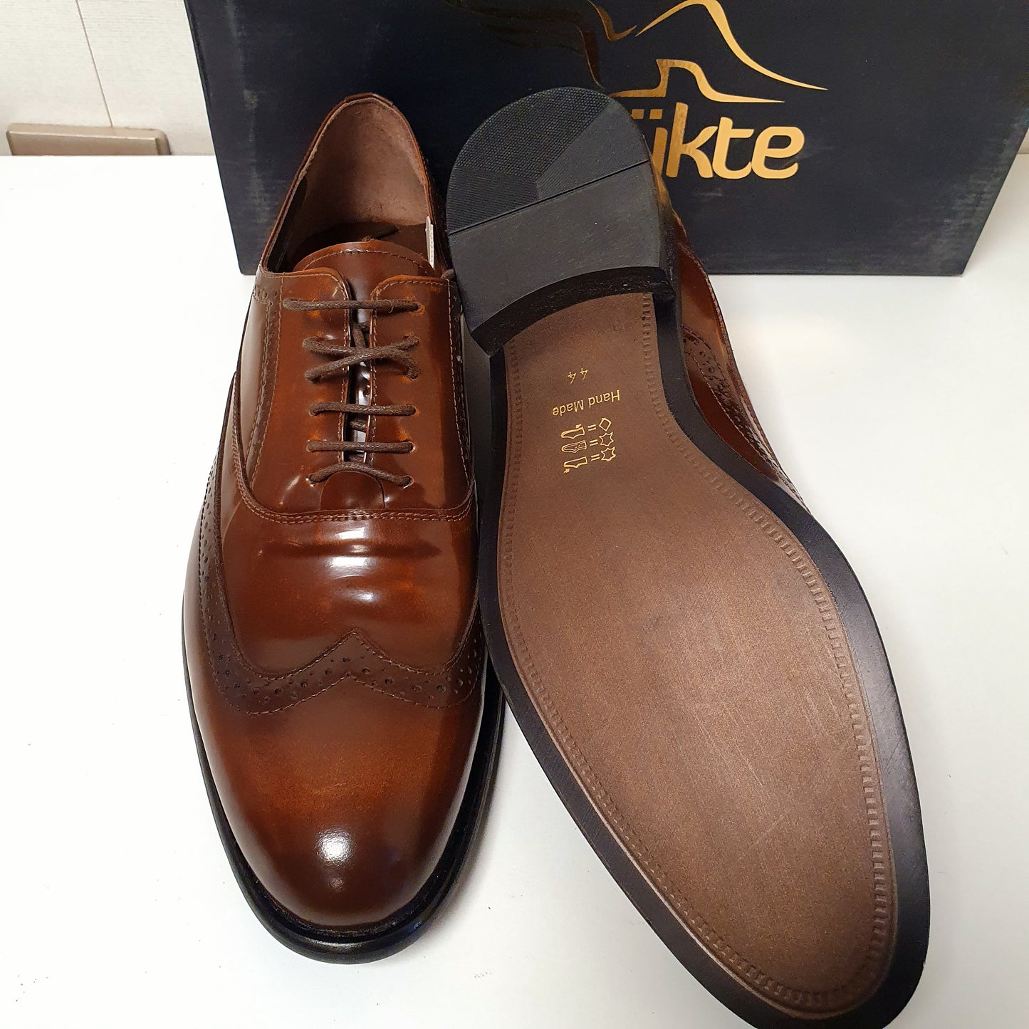 Vintage Classic Mens Nukte Hand Made Leather Shoes Art # 0015