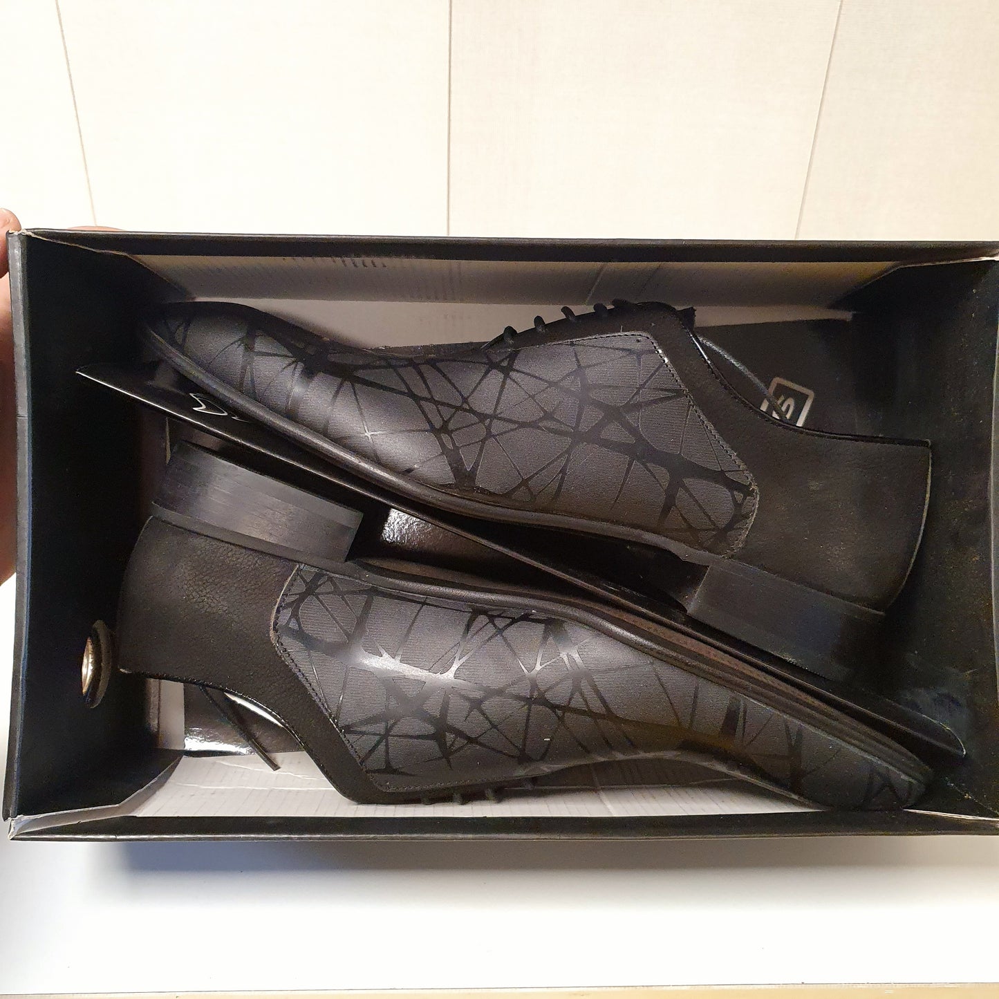 Black Leather Stylish Hand Made Shoes by Nukte Turkey Art # 0016