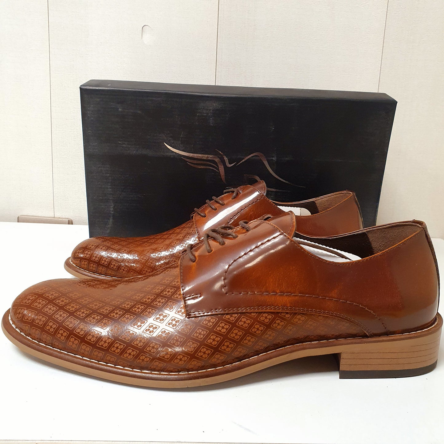 Mens Leather Nukte Turkish Hand Made Shoes Brown Art # 0017