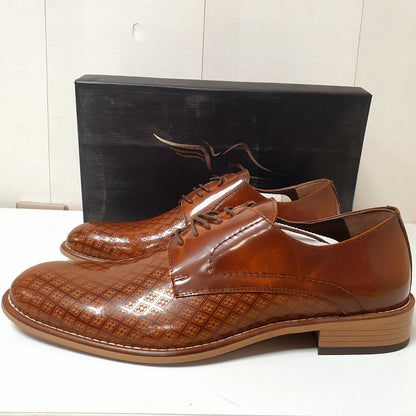 Mens Leather Nukte Turkish Hand Made Shoes Brown Art # 0017