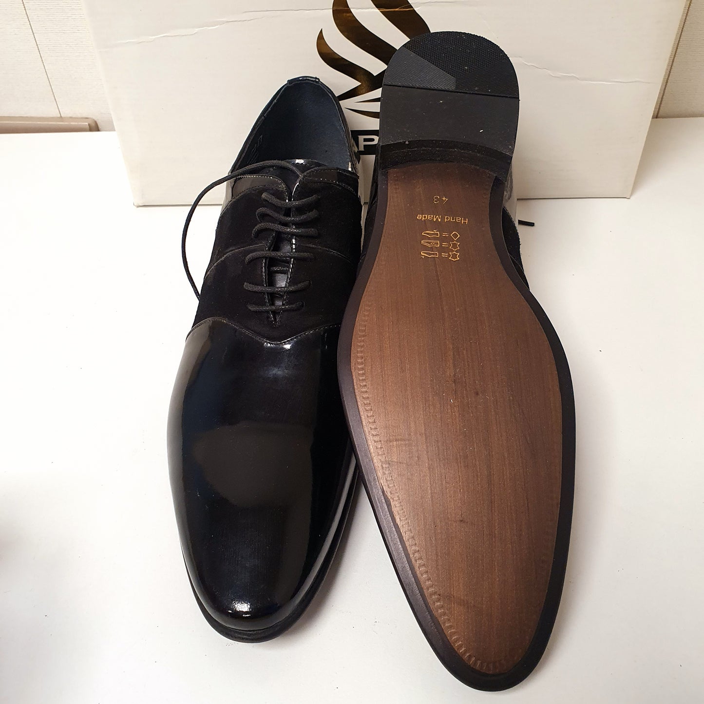 Classic Black Sepals Hand Made Leather Shoes From Turkey Art # 0018