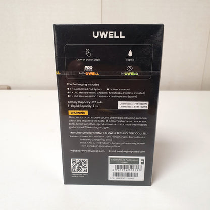 Caliburn A2 Pod System Vape, 52350