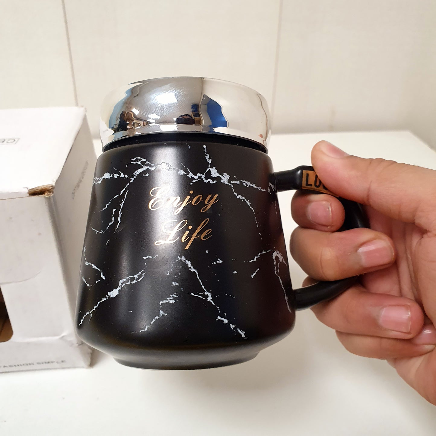 Fine Ceramic Mug with Lid 82700 May