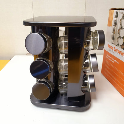 12 Bottles Spice Carousel Rack Rotatable  242650