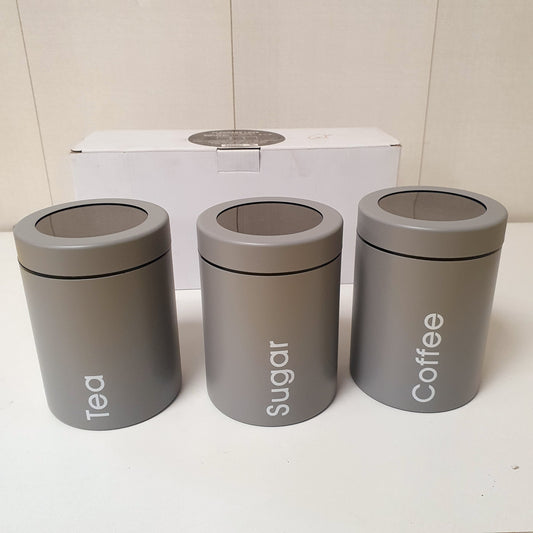 Tea Sugar Coffee 3 pcs Set of tin Boxes 33250